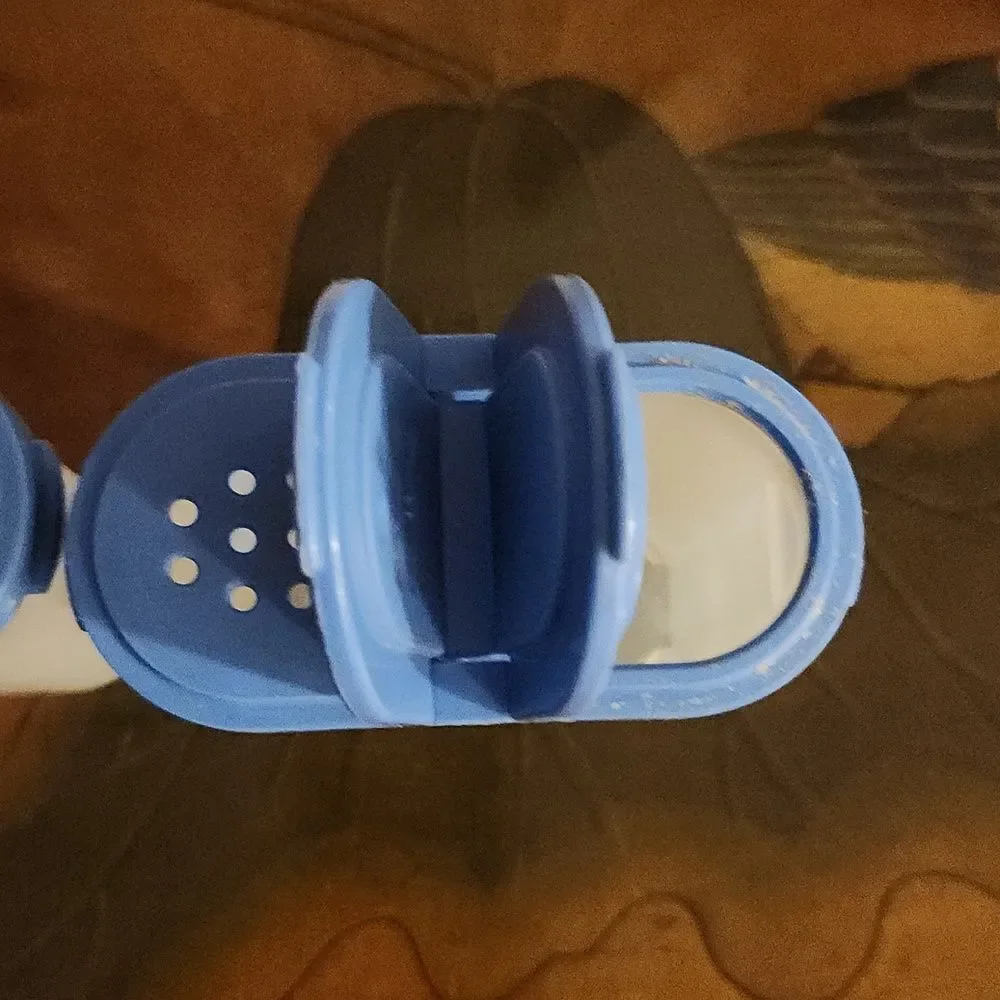 Tupperware Spice Shaker Container Set of 2 Blue Lids